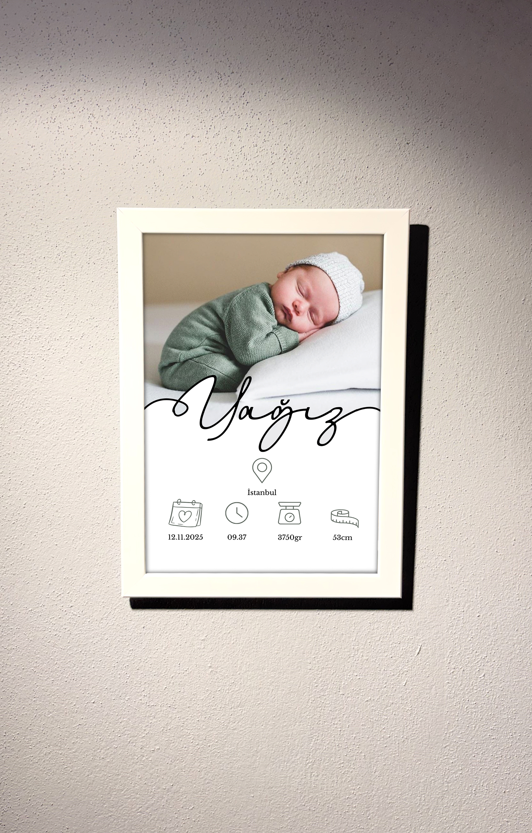 Yeni Doğan Bebek Çerçevesi 20x30