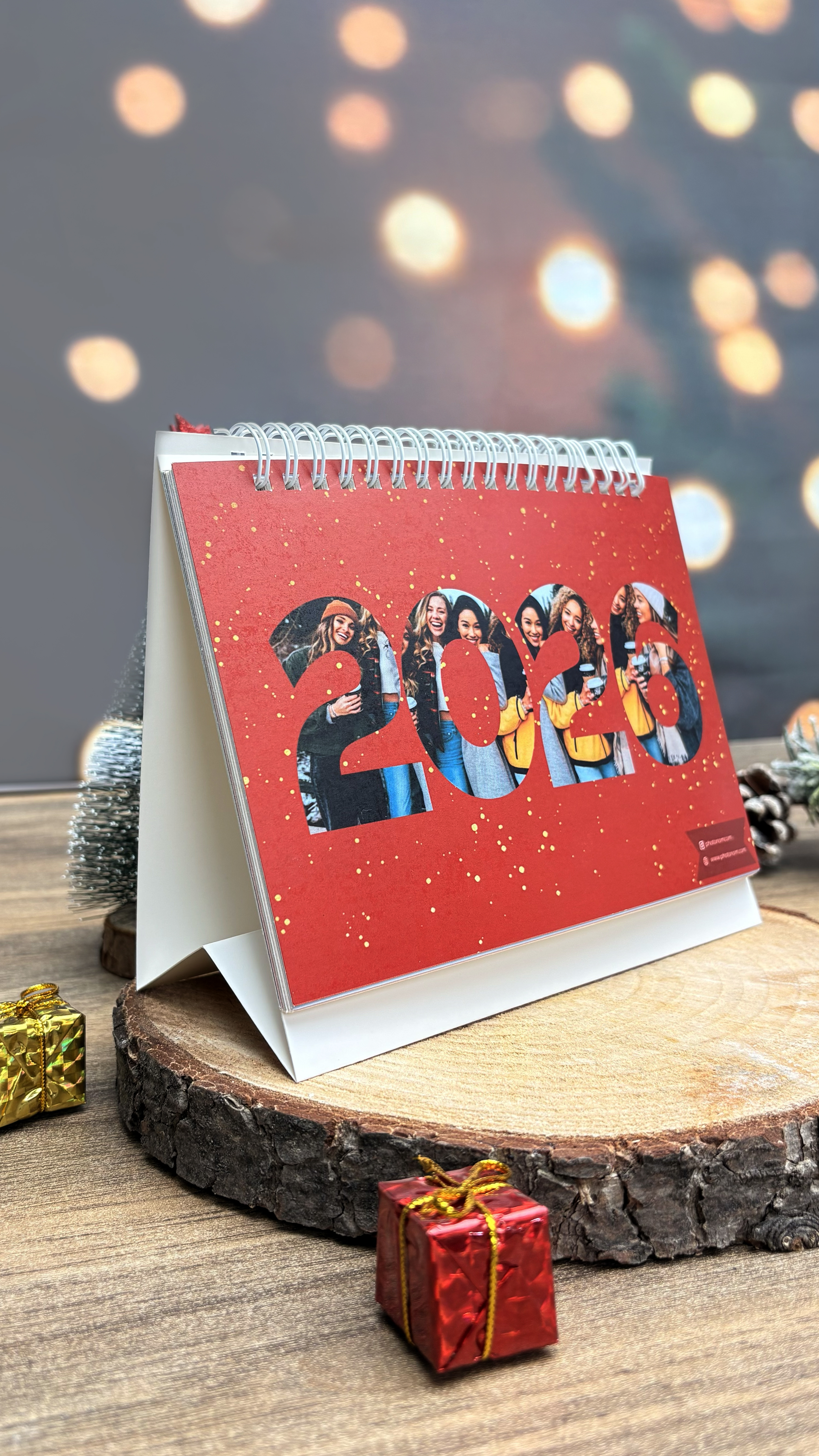 Photonom 2026 Masa Takvimi Kişiye Özel Fotoğraf Baskılı ÇİFT YÜZ FOTO BASKI