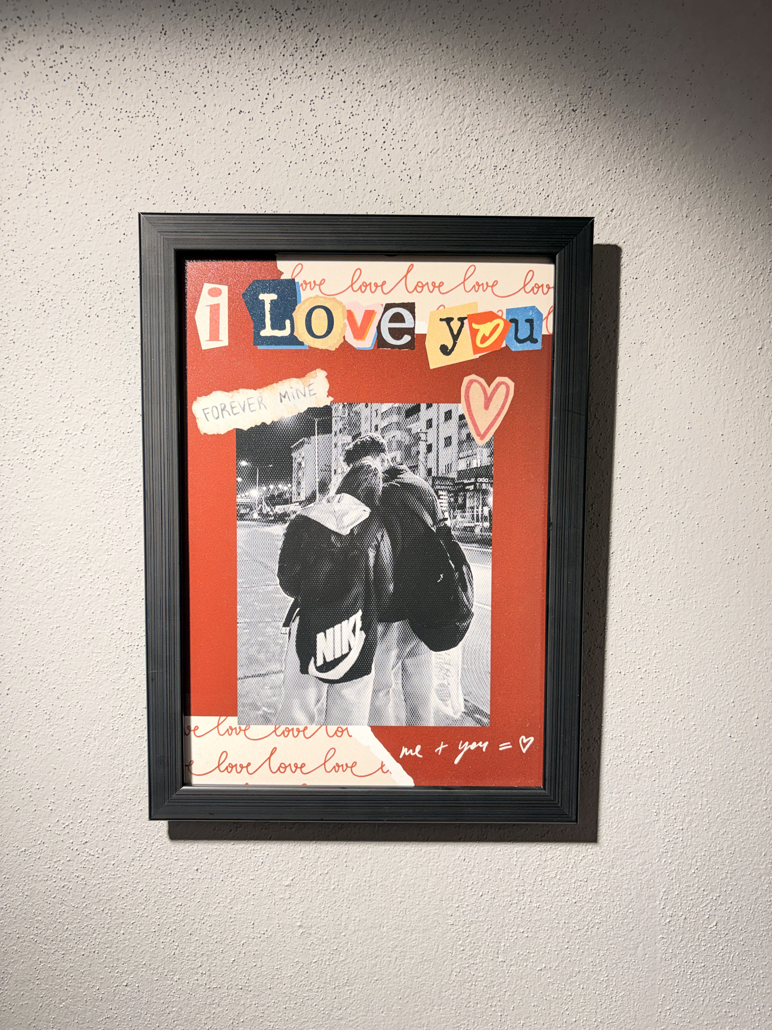 Sevgililer Günü Özel Çerçeveli Tablo Küpür Detaylı