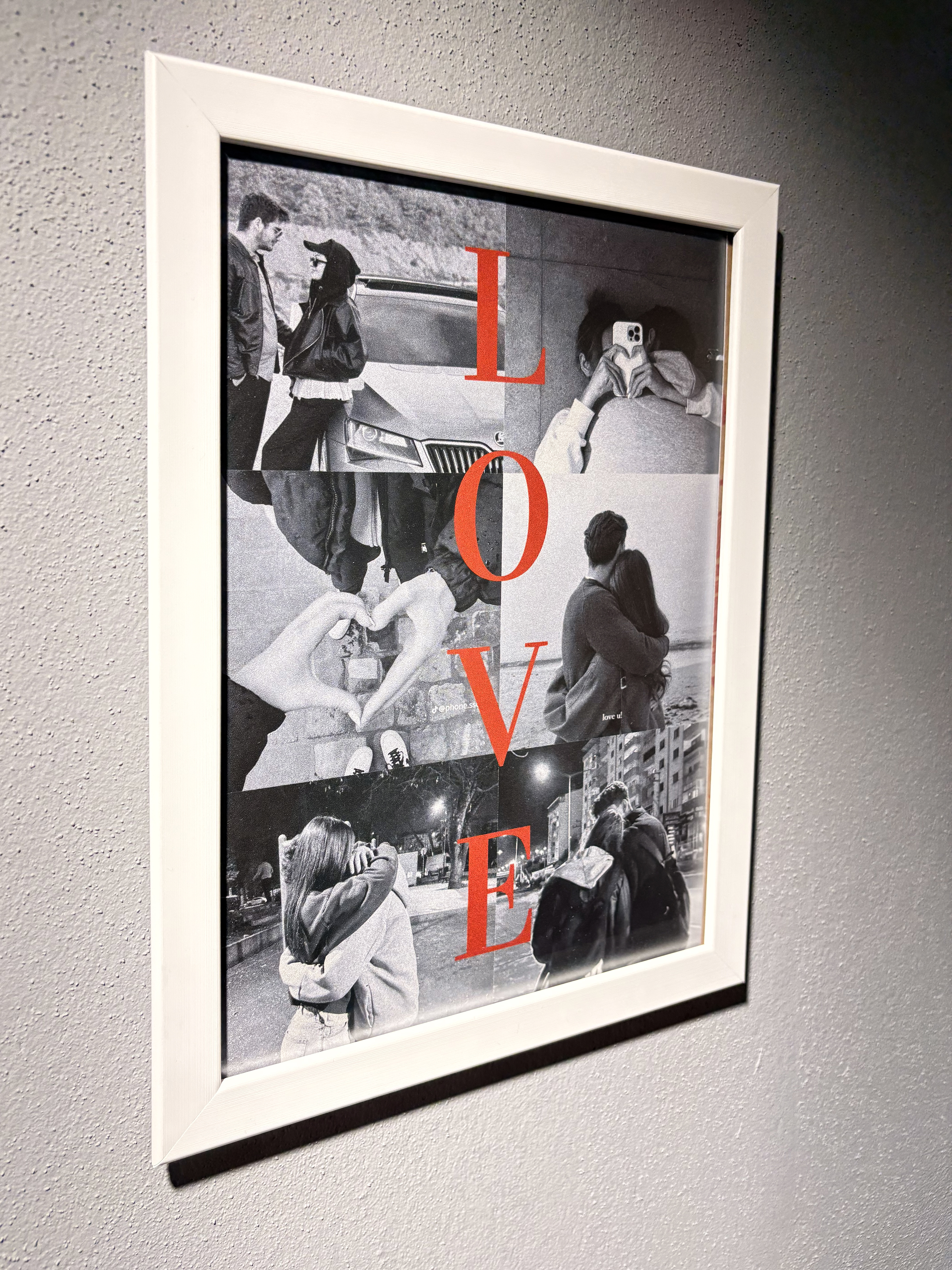 Sevgililer Günü Özel Çerçeveli 6 Fotoğraflı Tablo