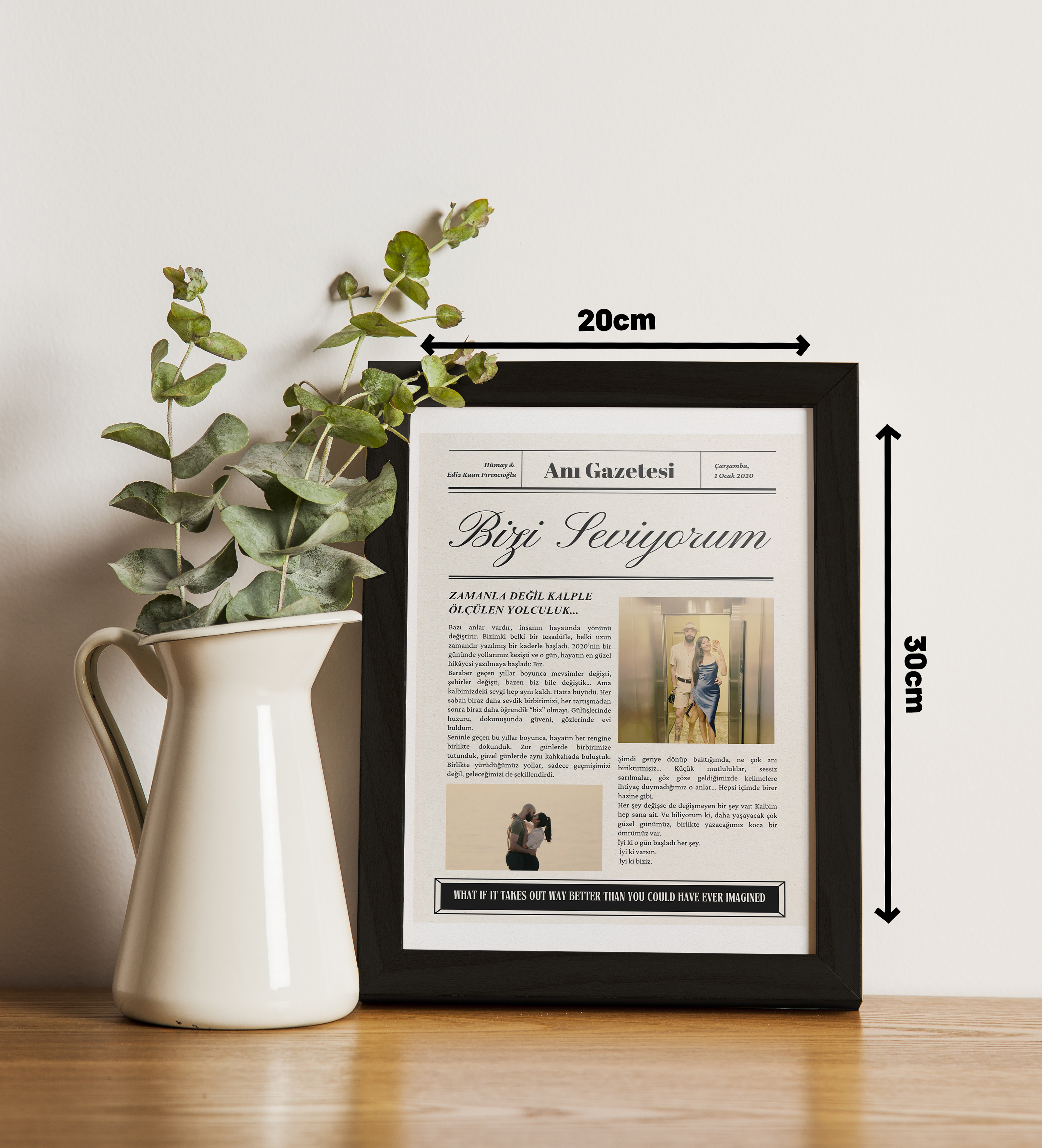 Kişiye Özel 2 Fotoğraflı Anı Gazetesi