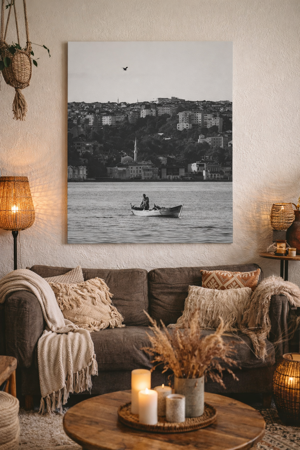 90'lar Üsküdar Sahil Kanvas Tablo