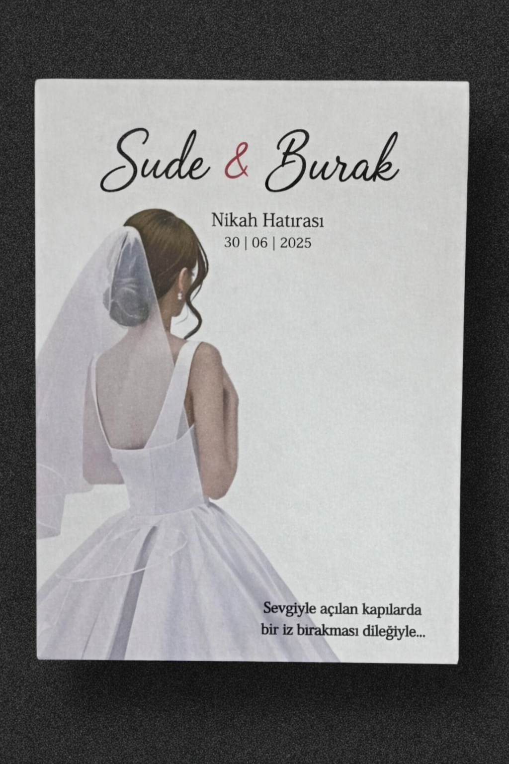 Nikah Hatırası Kartı | Özel Tasarım - 25 adet